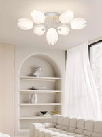 White Tulip Ceiling Light
