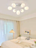White Tulip Ceiling Light