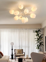 White Tulip Ceiling Light