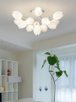 White Tulip Ceiling Light
