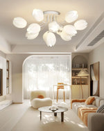 White Tulip Ceiling Light