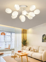 White Tulip Ceiling Light