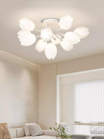 White Tulip Ceiling Light