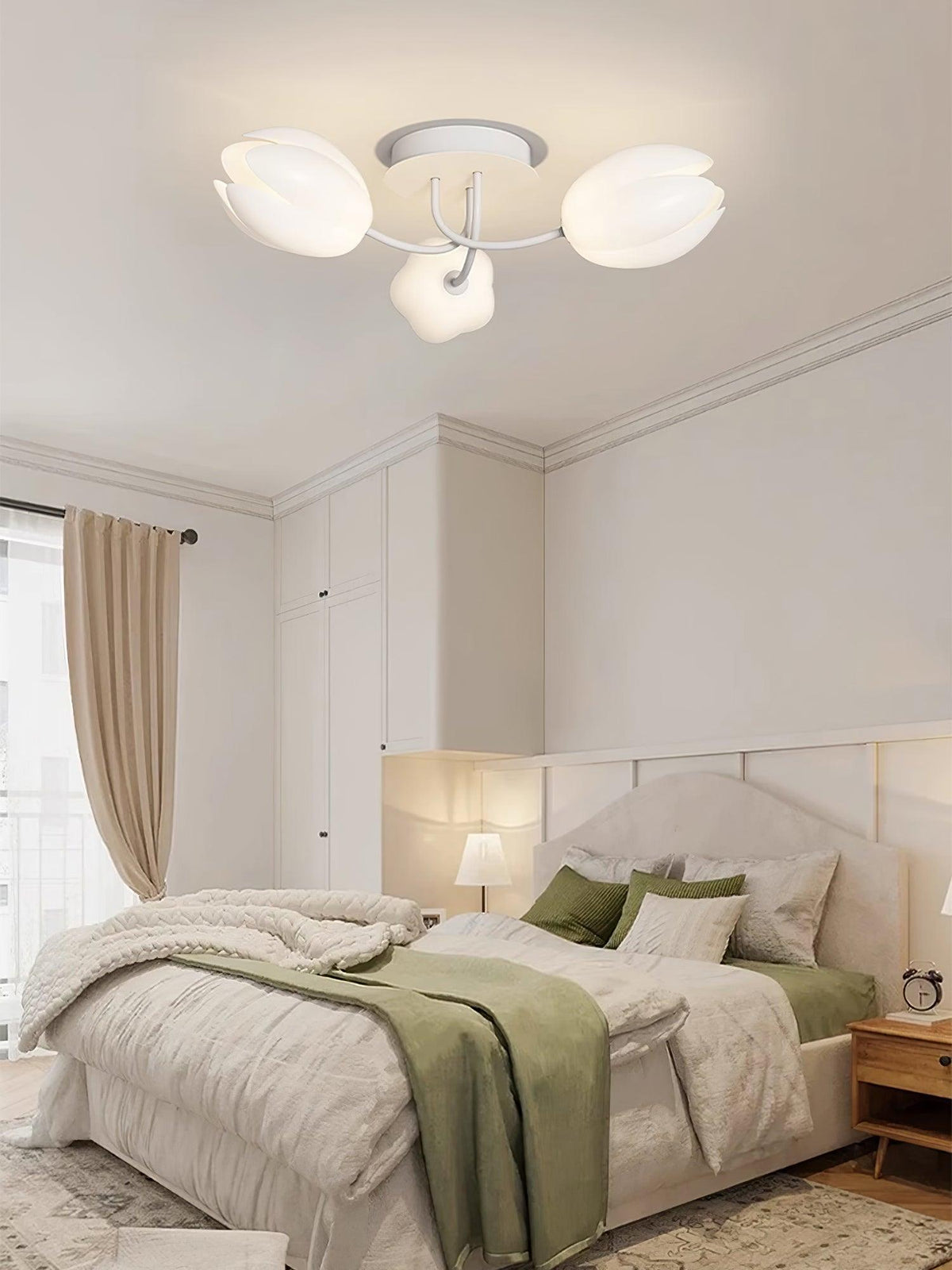 White Tulip Ceiling Light