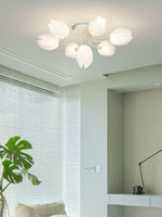 White Tulip Ceiling Light
