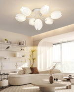 White Tulip Ceiling Light