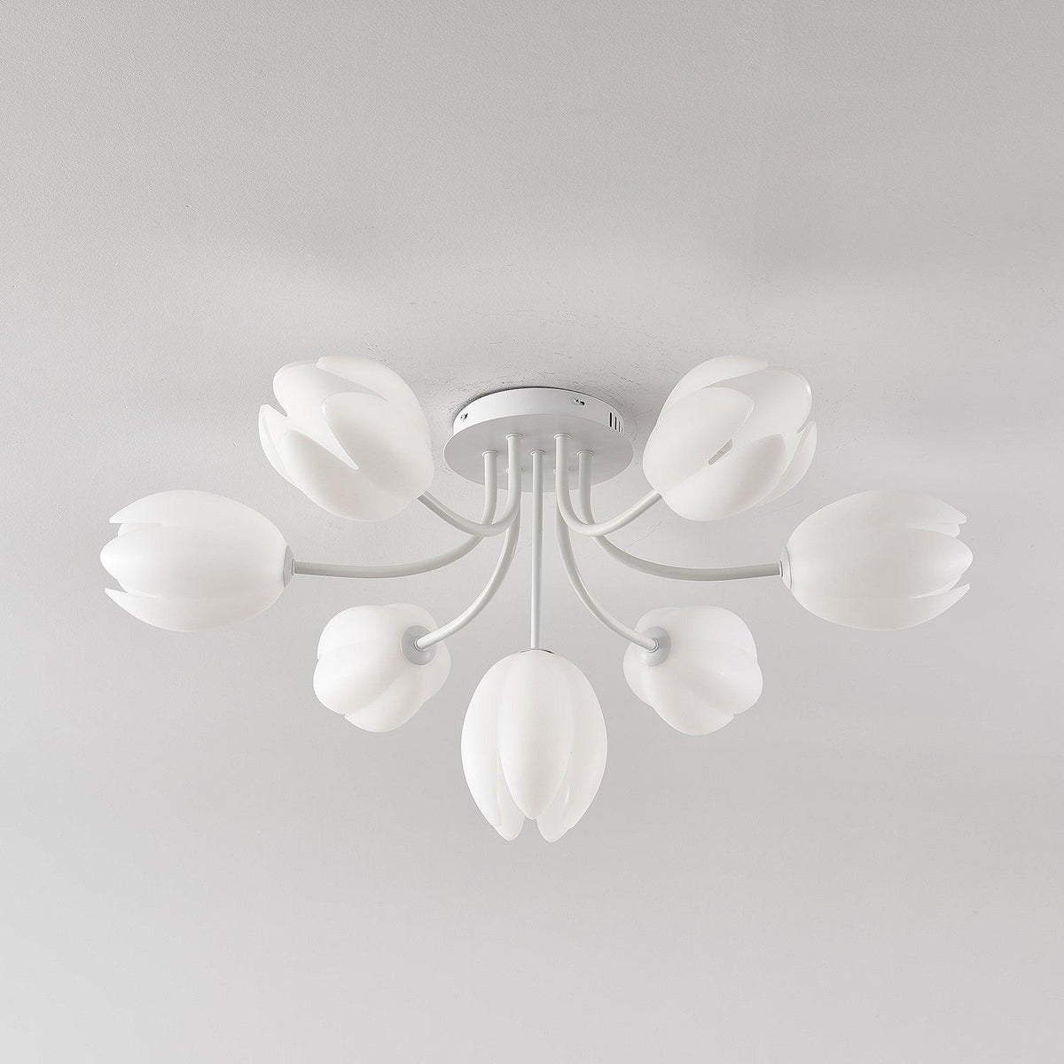 White Tulip Ceiling Light