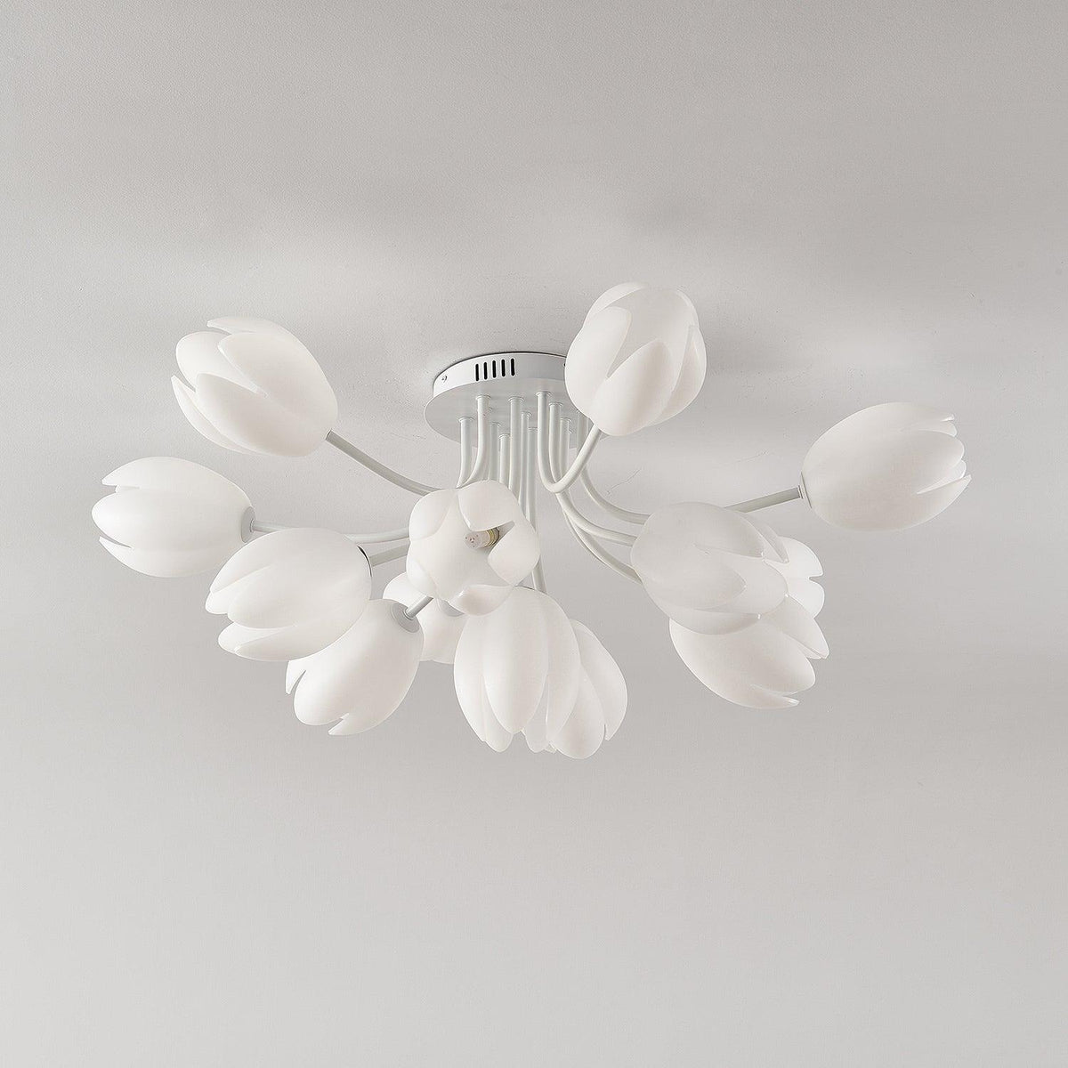 White Tulip Ceiling Light