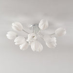 White Tulip Ceiling Light