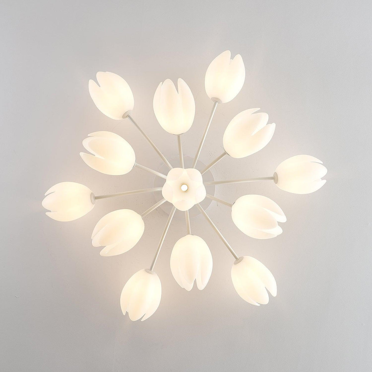 White Tulip Ceiling Light