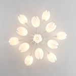 White Tulip Ceiling Light