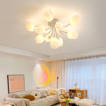 White Tulip Ceiling Light