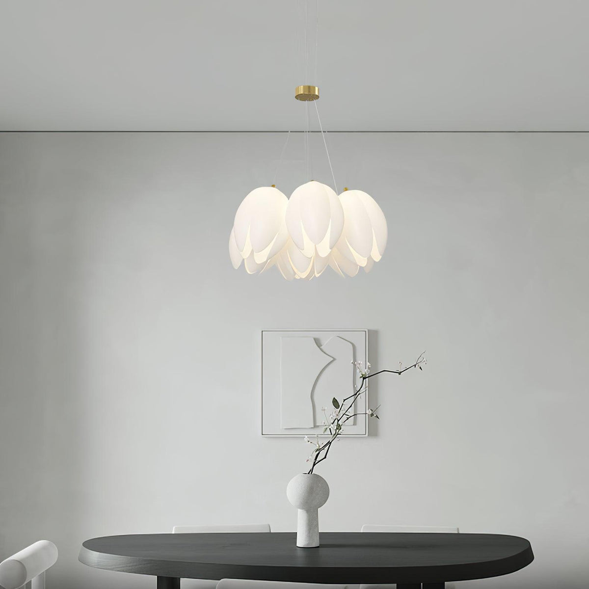 White Tulip Chandelier