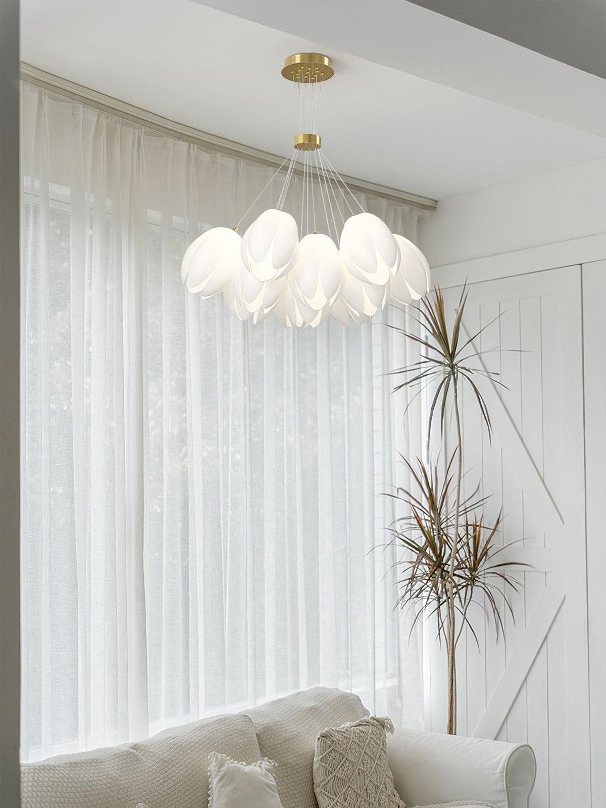 White Tulip Chandelier