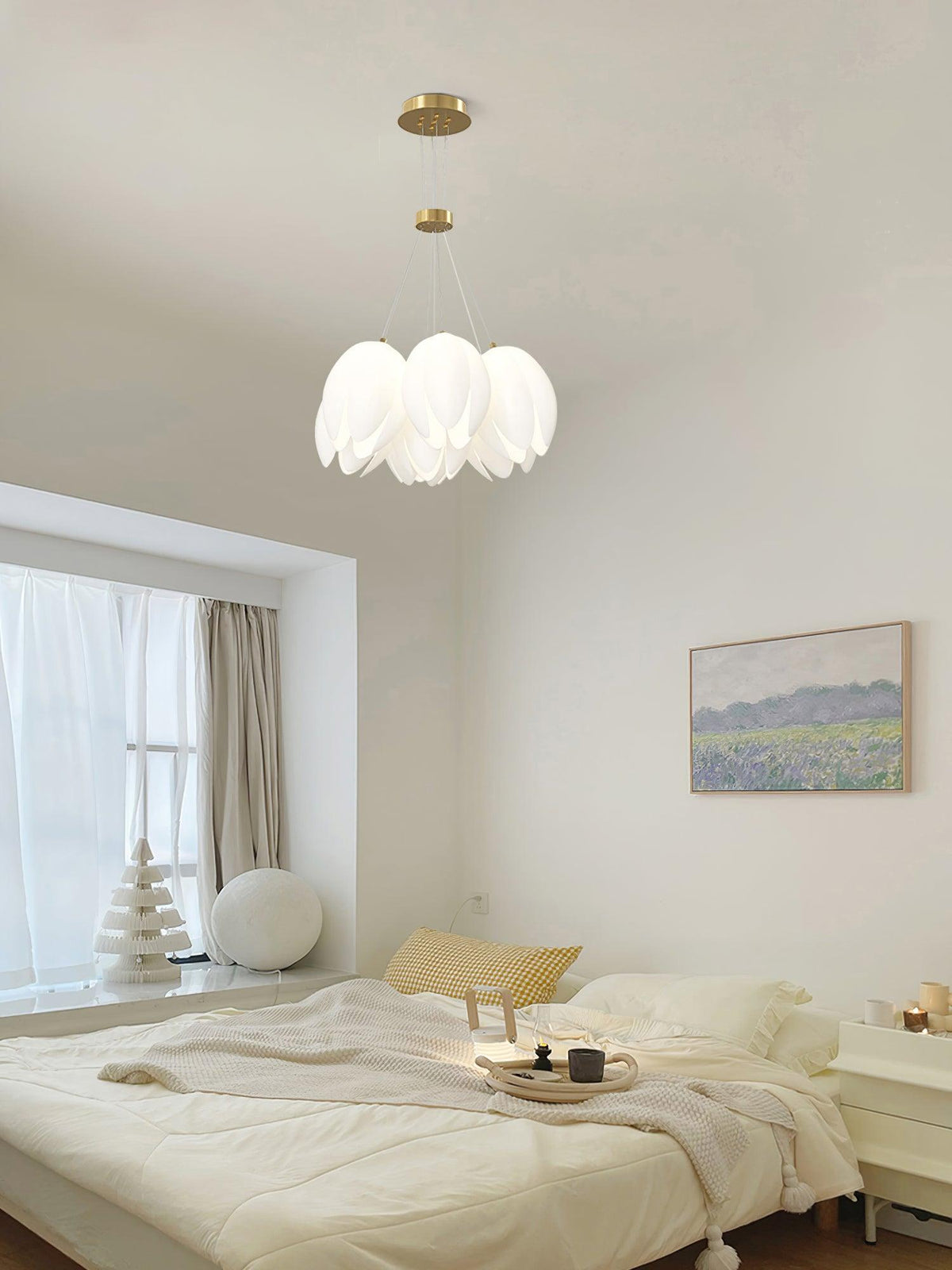 White Tulip Chandelier