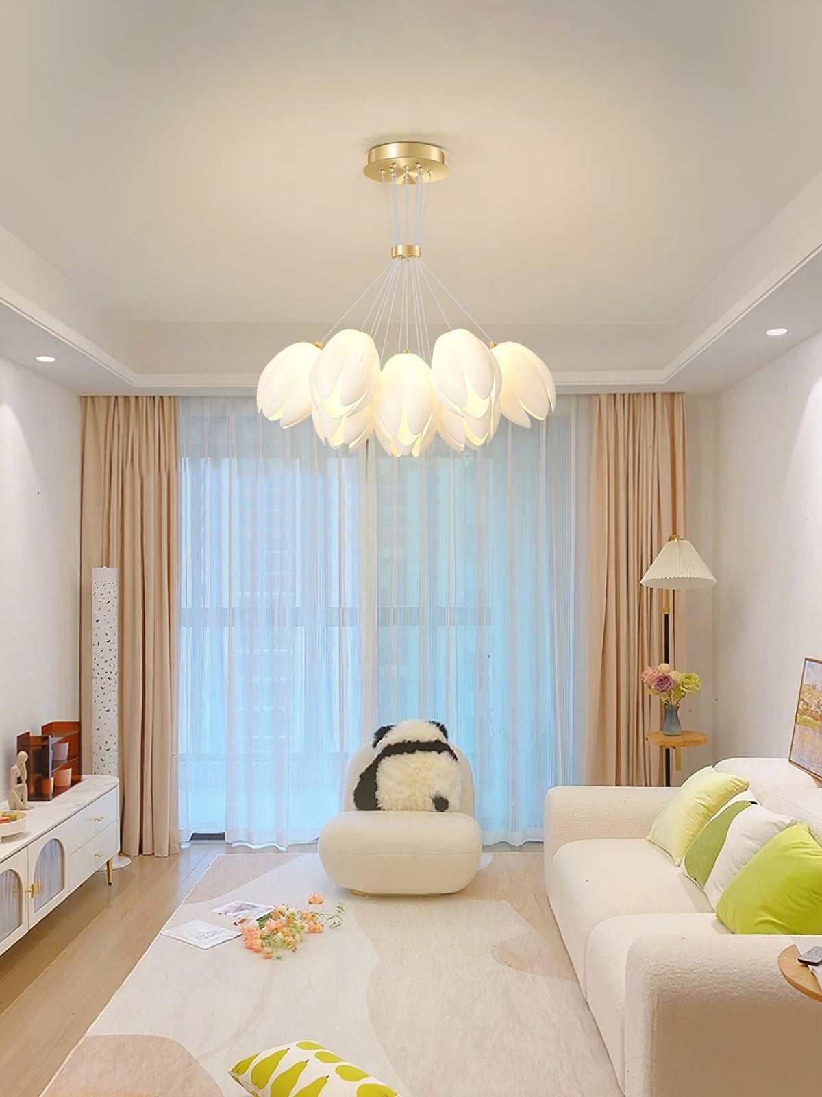 White Tulip Chandelier