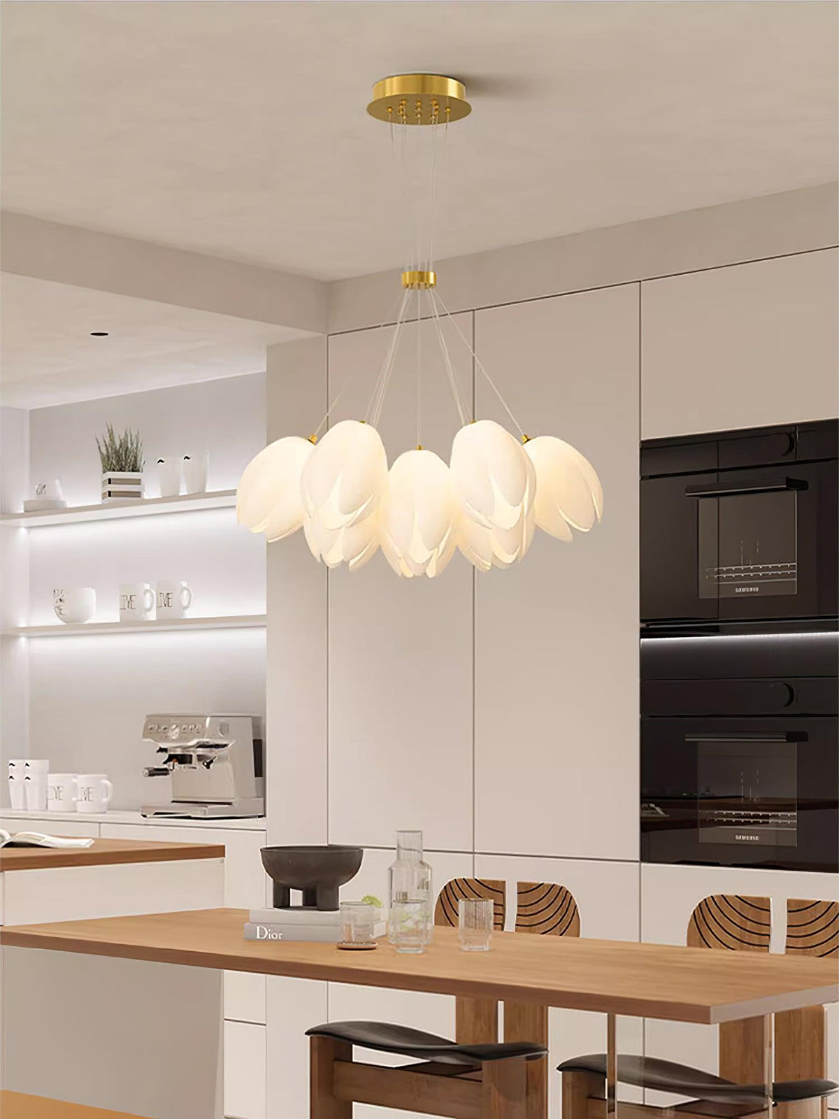 White Tulip Chandelier