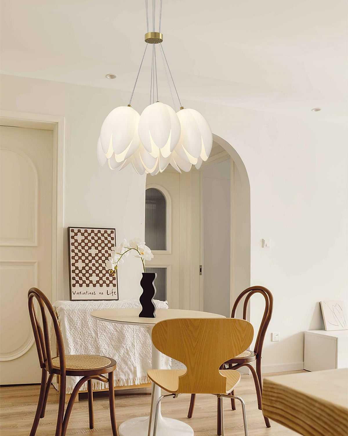 White Tulip Chandelier