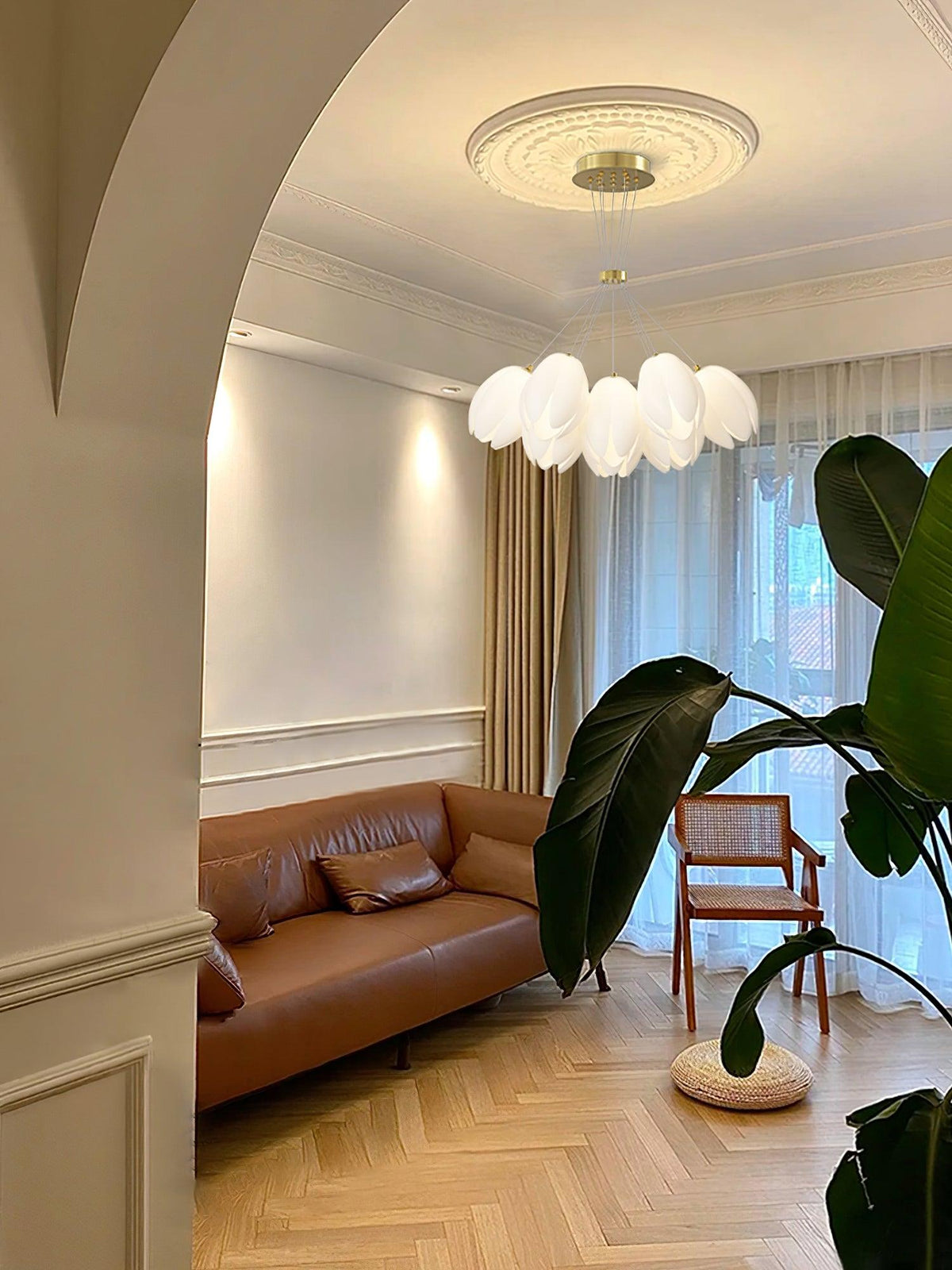 White Tulip Chandelier