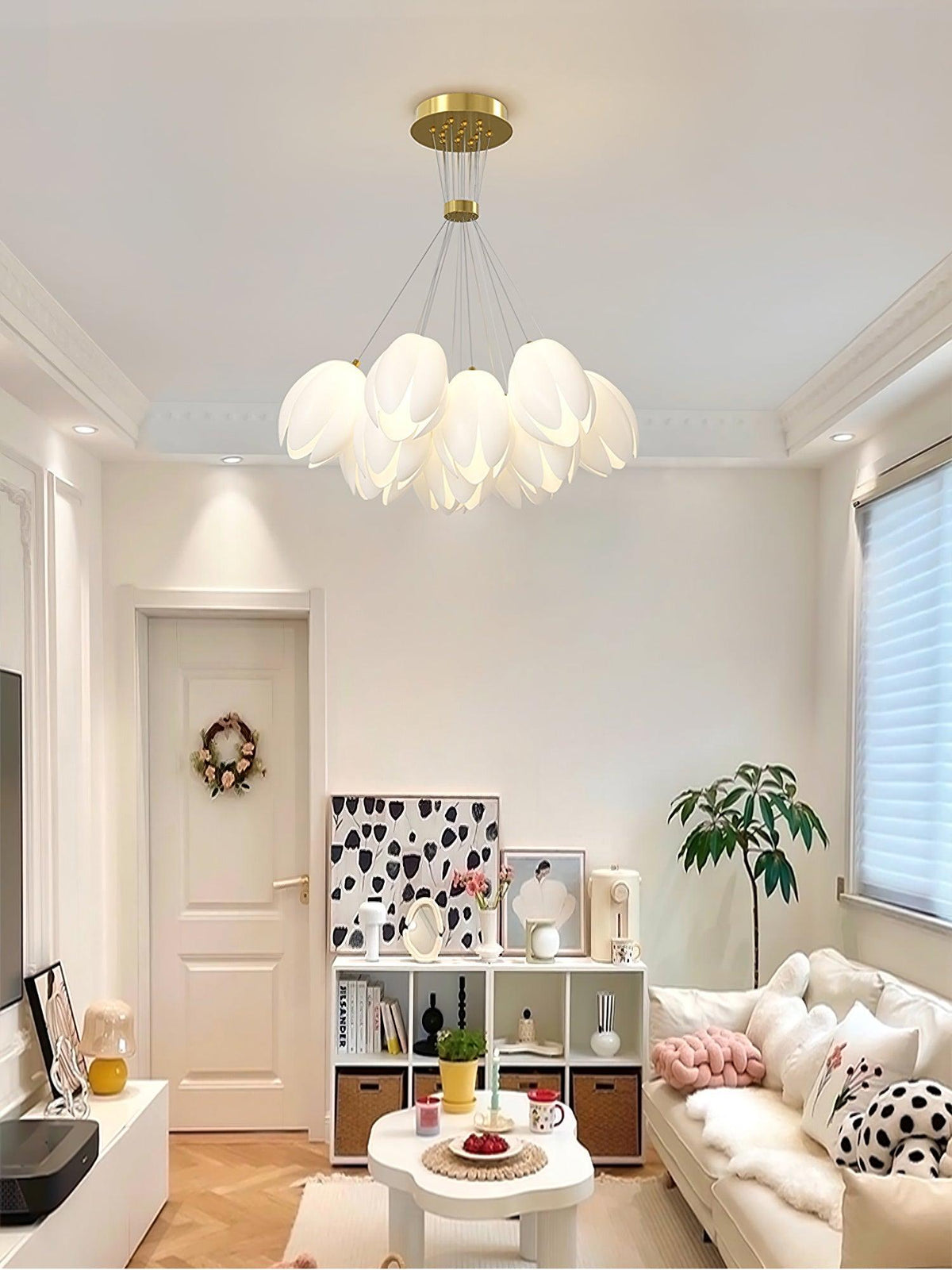 White Tulip Chandelier