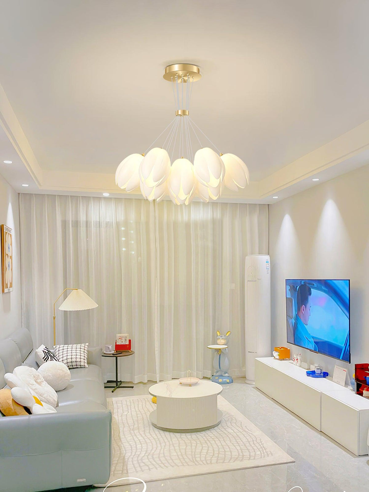 White Tulip Chandelier