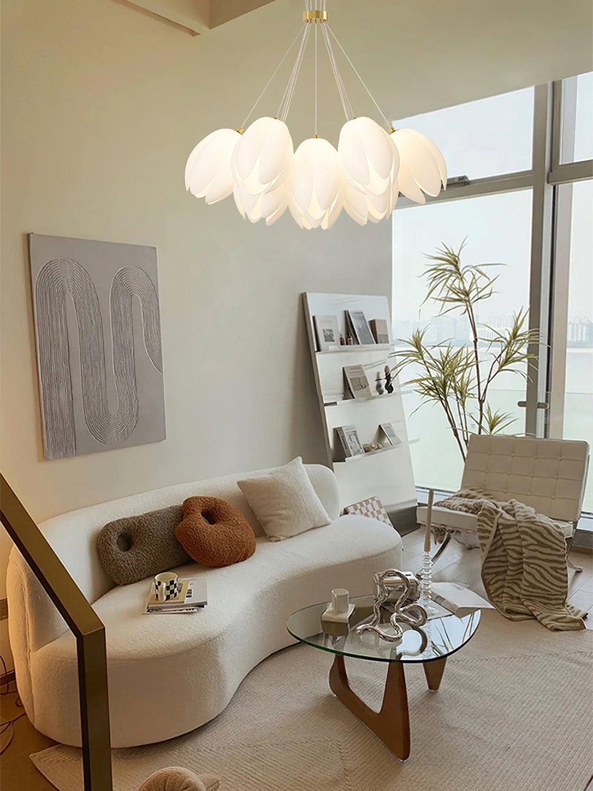 White Tulip Chandelier