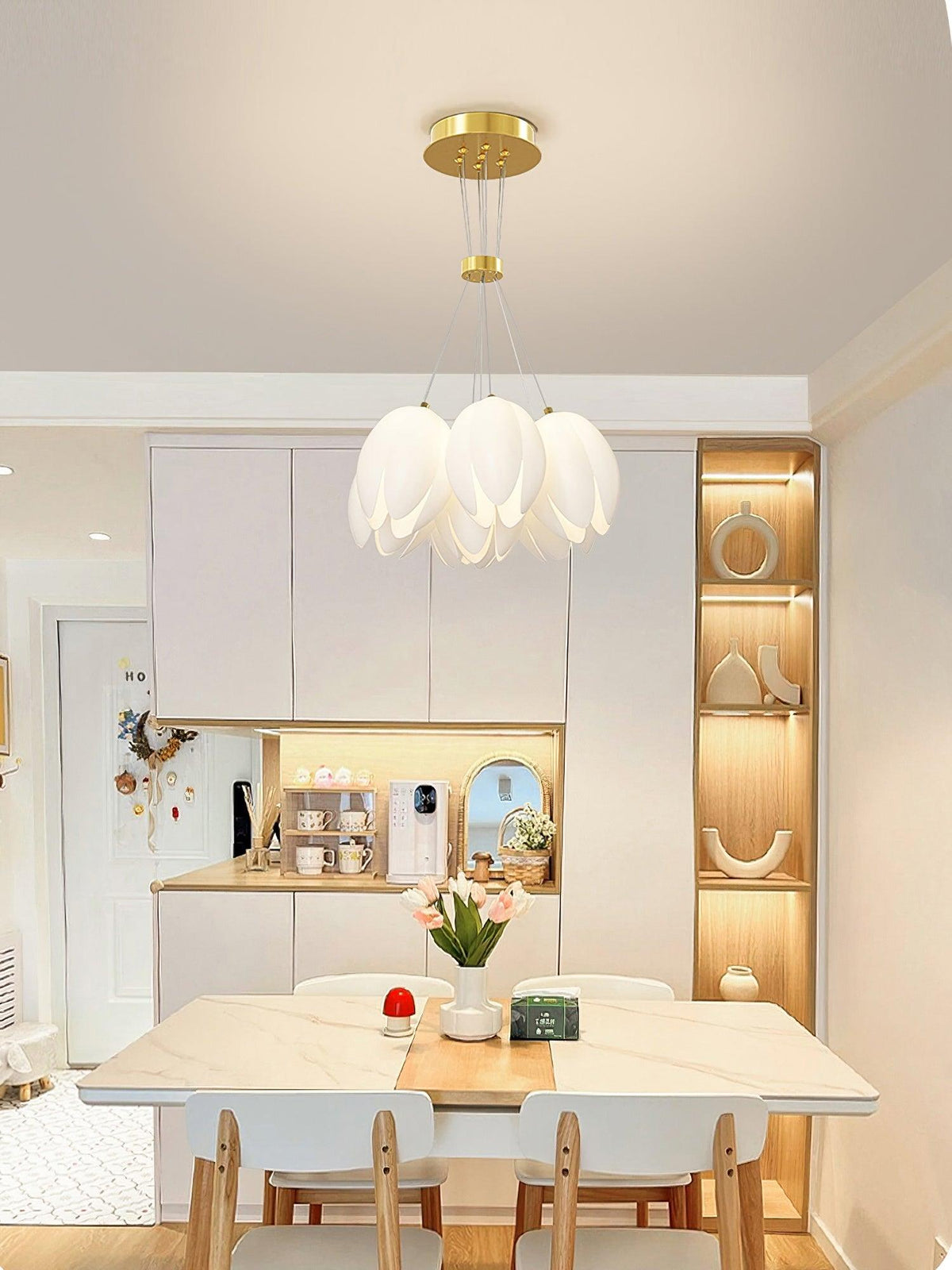 White Tulip Chandelier