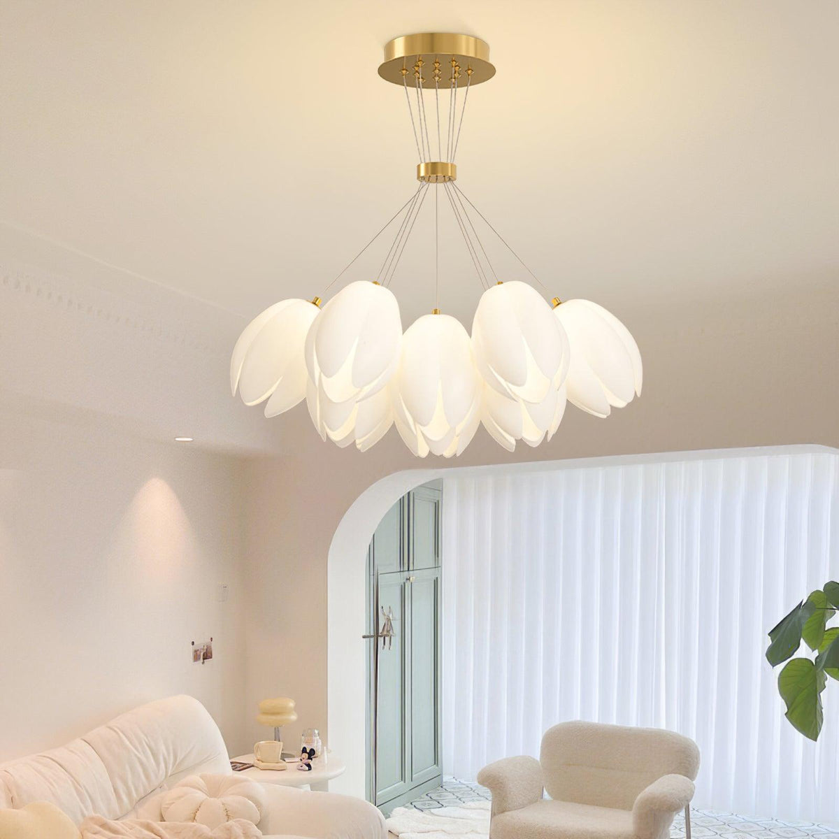 White Tulip Chandelier