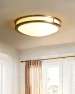 Whittier Natural Brass Flush Ceiling Light
