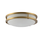 Whittier Natural Brass Flush Ceiling Light