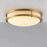 Whittier Natural Brass Flush Ceiling Light