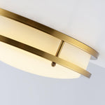 Whittier Natural Brass Flush Ceiling Light
