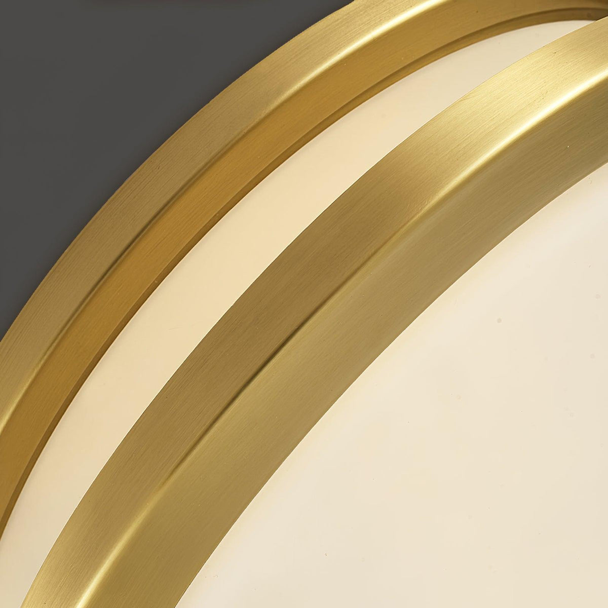 Whittier Natural Brass Flush Ceiling Light