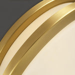 Whittier Natural Brass Flush Ceiling Light