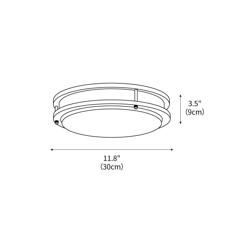 Whittier Natural Brass Flush Ceiling Light