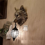 Wolf Head Wall Lamp 10.6"