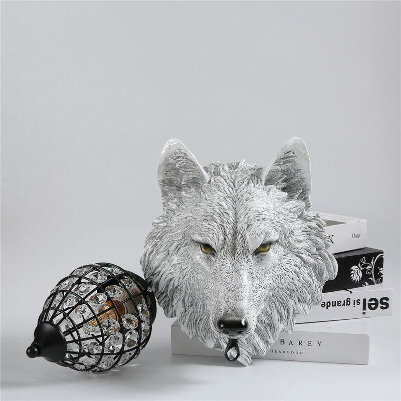 Wolf Head Wall Lamp 10.6"