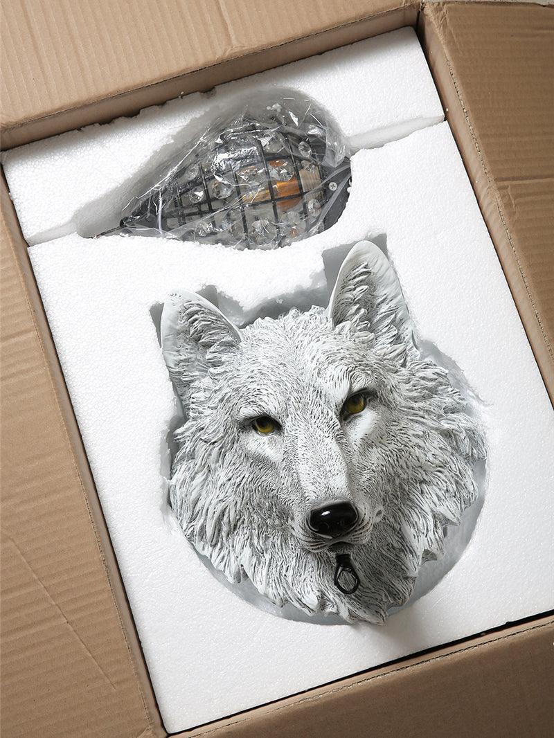 Wolf Head Wall Lamp 10.6"