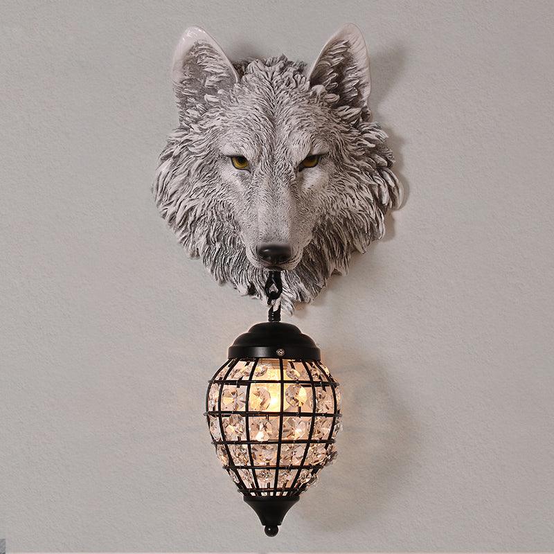 Wolf Head Wall Lamp 10.6"
