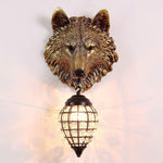 Wolf Head Wall Lamp 10.6"