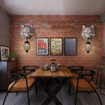 Wolf Head Wall Lamp 10.6"