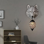 Wolf Head Wall Lamp 10.6"