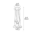 Wood Pumpkin Cluster Chandelier