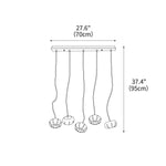 Wood Pumpkin Cluster Chandelier