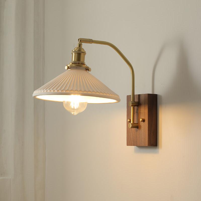 Wood Ceramic Century Sconce