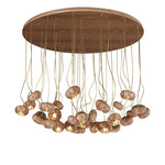 Wood Pumpkin Cluster Chandelier