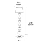 Wooden Square Stack Floor Lamp 19.7"
