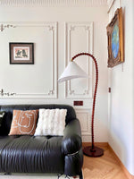 Wooden Bead Floor Lamp 19.7"