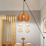 Wooden Pumpkin Swag Lights