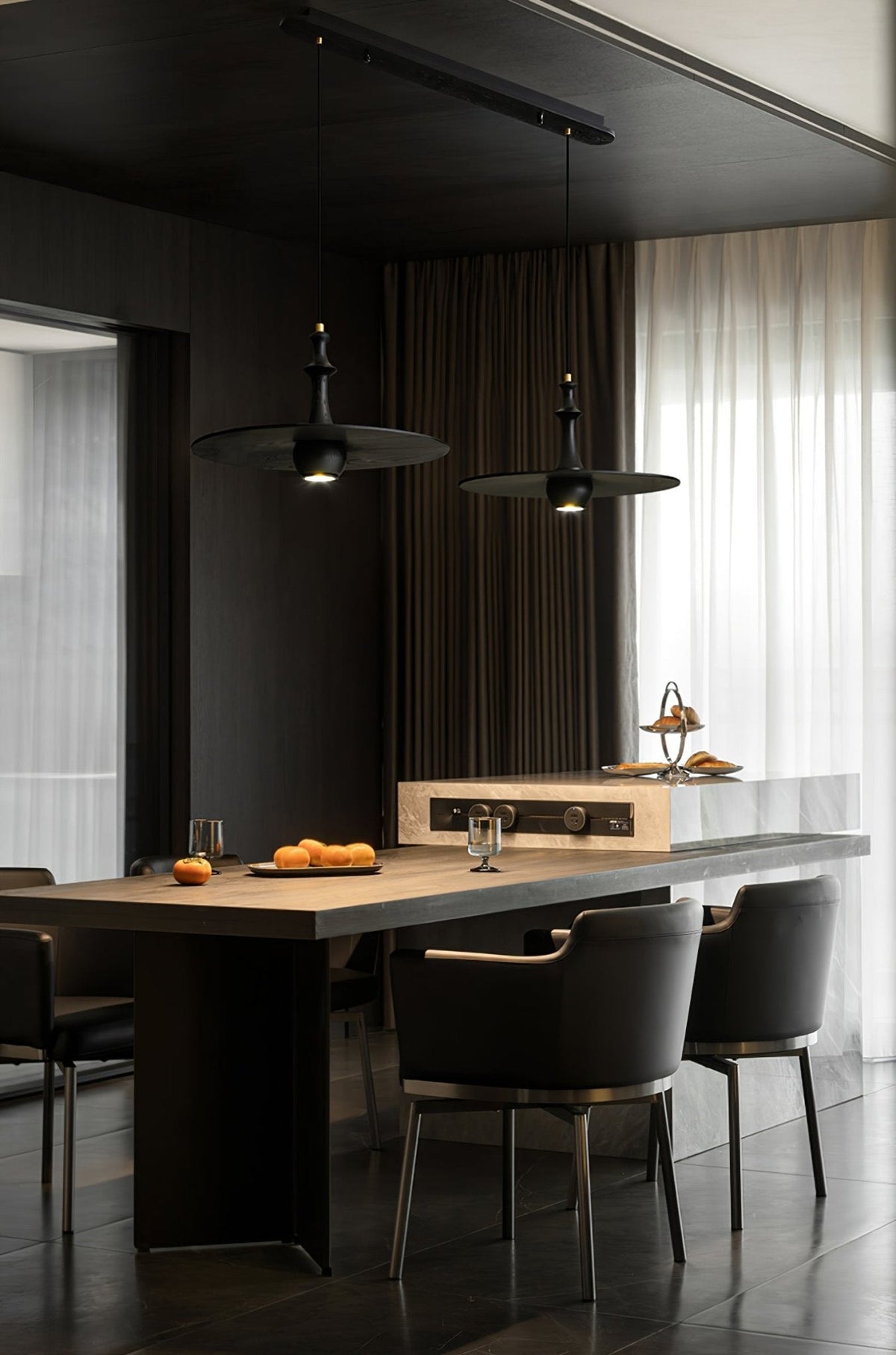 Wooden Spin Pendant Light